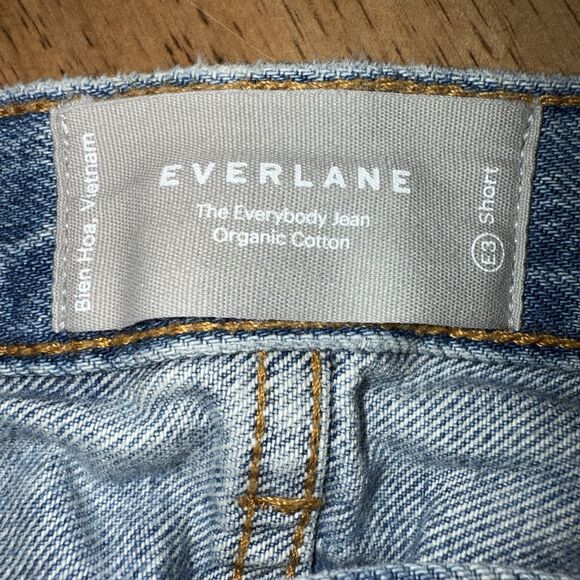 Everlane The Everybody Jean Womens Size E3 Short 29x29 Distressed Button Fly - Picture 13 of 14